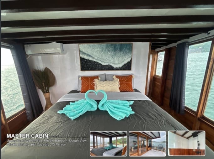 Open Komodo trip 3 days 2 night, Flores, klm nusantara karya- master cabin with private balcony 