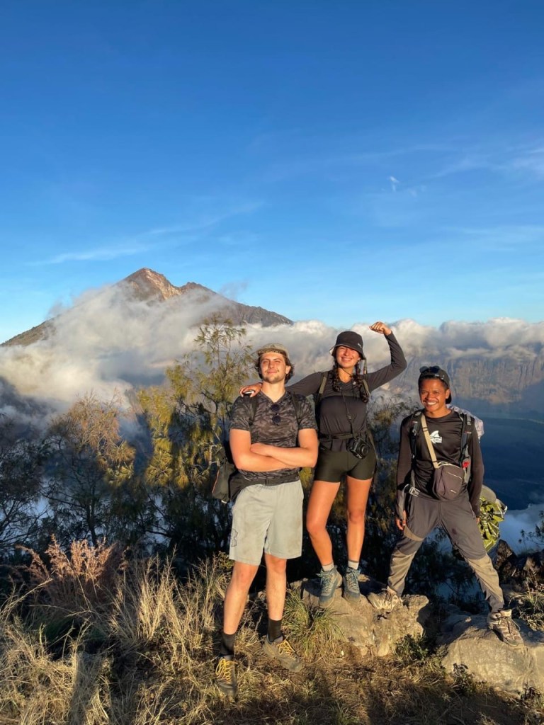 Lake crater of Mount Rinjani, Lombok - amazing natural views 